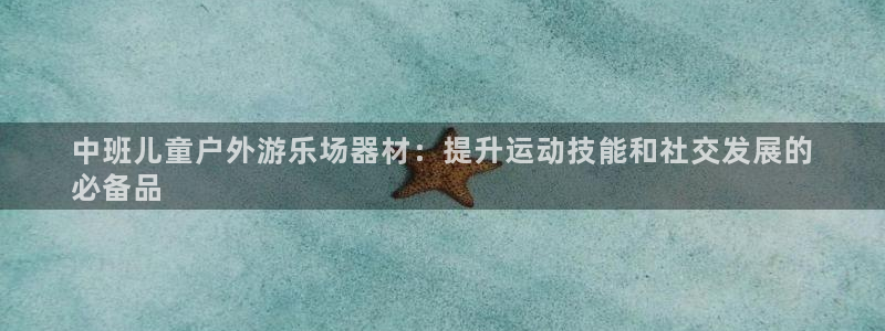 尊龙官方网址：中班儿童户外游乐场器材：提升运动技能和
