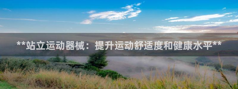 尊龙凯时是直营吗：**站立运动器械：提升运动舒适度和