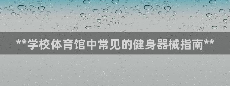 尊龙专访：**学校体育馆中常见的健身器械指南**