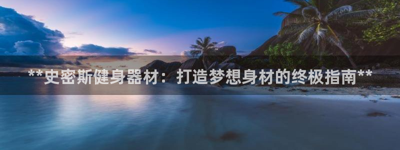 尊龙凯时代理能提出来不：**史密斯健身器材：打造梦想