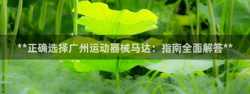 尊龙现金娱乐 下载：**正确选择广州运动器械马达：指