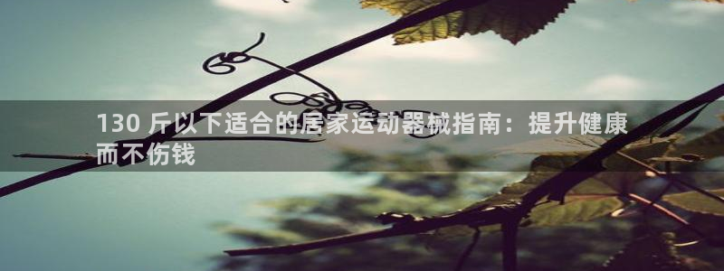 尊龙凯时app安装：130 斤以下适合的居家运动器械