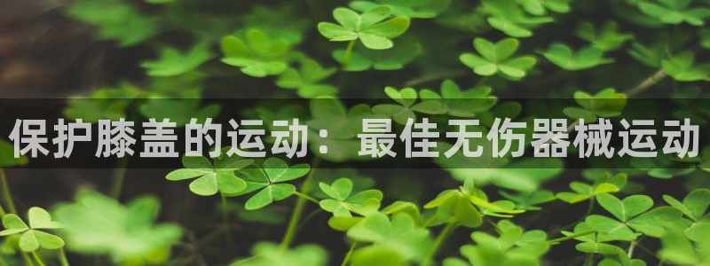 尊龙凯时充十万返现多少：保护膝盖的运动：最佳无伤器械