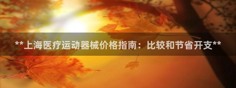 尊龙目前照片：**上海医疗运动器械价格指南：比较和节