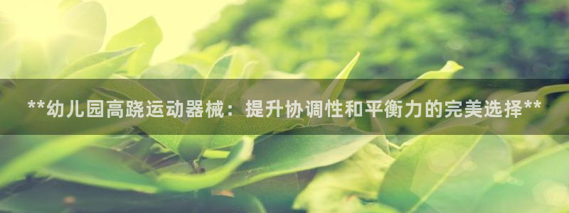 尊龙多少岁：**幼儿园高跷运动器械：提升协调性和平衡力的完美