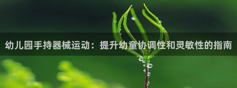 尊龙凯时提款一直审核中：幼儿园手持器械运动：提升幼童协调性和